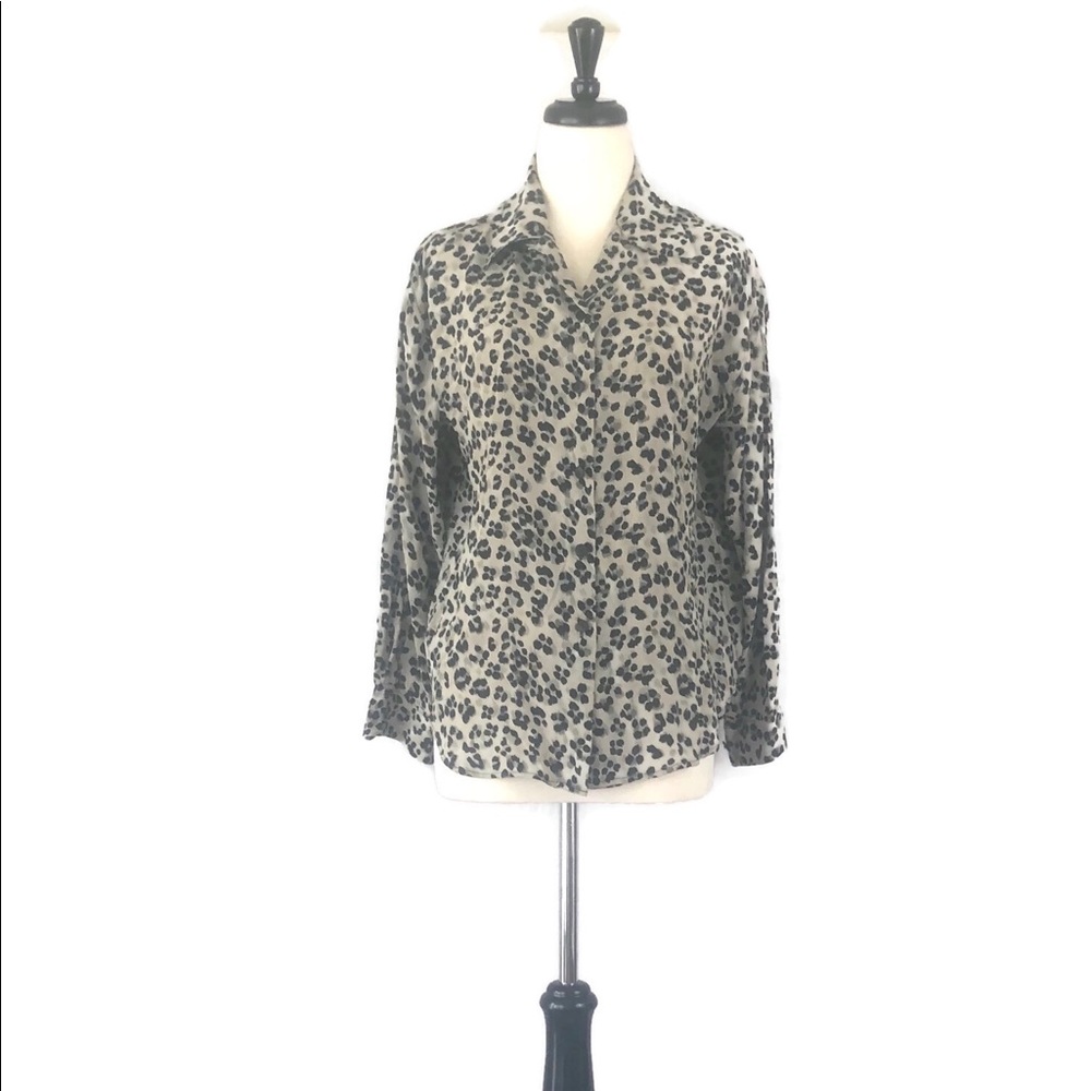 Fu Da Silk Cheetah Print Shirt